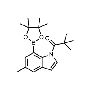 2,2-Dimethyl-1-(5-methyl-7-(4,4,5,5-tetramethyl-1,3,2-dioxaborolan-2-yl)-1H-indol-1-yl)propan-1-one|CS-0494751