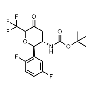 Tert-butyl ((2R,3S)-2-(2,5-difluorophenyl)-5-oxo-6-(trifluoromethyl)tetrahydro-2H-pyran-3-yl)carbamate|CS-0494784