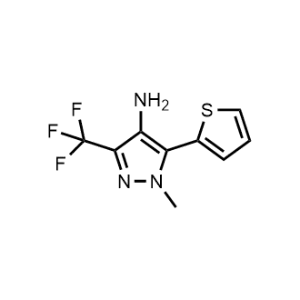 1-Methyl-5-(thiophen-2-yl)-3-(trifluoromethyl)-1H-pyrazol-4-amine|CS-0494788