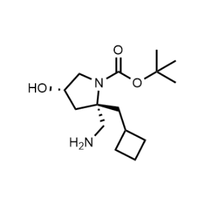 Tert-butyl (2S,4S)-2-(aminomethyl)-2-(cyclobutylmethyl)-4-hydroxypyrrolidine-1-carboxylate|CS-0495074