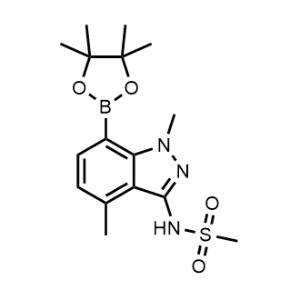 N-(1,4-dimethyl-7-(4,4,5,5-tetramethyl-1,3,2-dioxaborolan-2-yl)-1H-indazol-3-yl)methanesulfonamide|CS-0495708