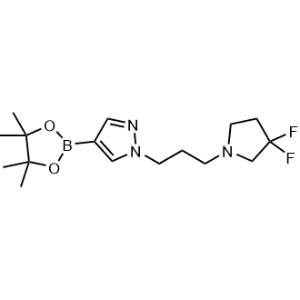 1-(3-(3,3-Difluoropyrrolidin-1-yl)propyl)-4-(4,4,5,5-tetramethyl-1,3,2-dioxaborolan-2-yl)-1H-pyrazole|CS-0496182