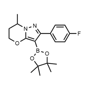 2-(4-Fluorophenyl)-7-methyl-3-(4,4,5,5-tetramethyl-1,3,2-dioxaborolan-2-yl)-6,7-dihydro-5H-pyrazolo[5,1-b][1,3]oxazine|CS-0496363