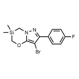 8-Bromo-7-(4-fluorophenyl)-3,3-dimethyl-3,4-dihydro-2H-pyrazolo[5,1-b][1,3,5]oxazasiline|CS-0496370