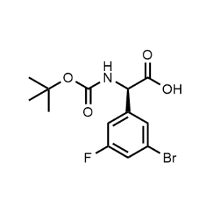 (R)-2-(3-bromo-5-fluorophenyl)-2-((tert-butoxycarbonyl)amino)acetic acid|CS-0496408