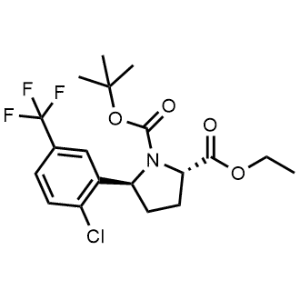 1-(Tert-butyl) 2-ethyl (2S,5S)-5-(2-chloro-5-(trifluoromethyl)phenyl)pyrrolidine-1,2-dicarboxylate|CS-0496705