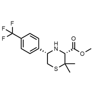Methyl (3R,5S)-2,2-dimethyl-5-(4-(trifluoromethyl)phenyl)thiomorpholine-3-carboxylate|CS-0496796