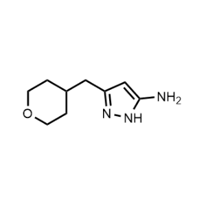 3-((Tetrahydro-2H-pyran-4-yl)methyl)-1H-pyrazol-5-amine|CS-0496954