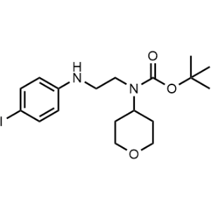 Tert-butyl (2-((4-iodophenyl)amino)ethyl)(tetrahydro-2H-pyran-4-yl)carbamate|CS-0497228
