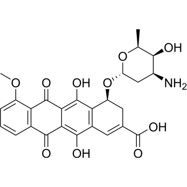 (S)-4-(((2R,4S,5S,6S)-4-Amino-5-hydroxy-6-methyltetrahydro-2H-pyran-2-yl)oxy)-5,12-dihydroxy-7-methoxy-6,11-dioxo-3,4,6,11-tetrahydrotetracene-2-carboxylic acid Doxorubicin Impurity|CS-0497637
