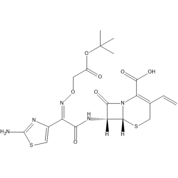 (6R,7R)-7-((Z)-2-(2-Aminothiazol-4-yl)-2-((2-(tert-butoxy)-2-oxoethoxy)imino)acetamido)-8-oxo-3-vinyl-5-thia-1-azabicyclo[4.2.0]oct-2-ene-2-carboxylic acid|CS-0497640