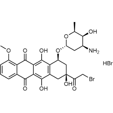 (8S,10S)-10-(((2R,4S,5S,6S)-4-Amino-5-hydroxy-6-methyltetrahydro-2H-pyran-2-yl)oxy)-8-(2-bromoacetyl)-6,8,11-trihydroxy-1-methoxy-7,8,9,10-tetrahydrotetracene-5,12-dione hydrobromide Doxorubicin Impurity|CS-0497642