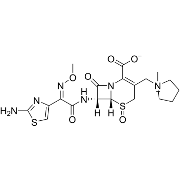(6R,7R)-7-((Z)-2-(2-Aminothiazol-4-yl)-2-(methoxyimino)acetamido)-3-((1-methylpyrrolidin-1-ium-1-yl)methyl)-8-oxo-5-thia-1-azabicyclo[4.2.0]oct-2-ene-2-carboxylate 5-oxide Cefepime Impurity|CS-0497848