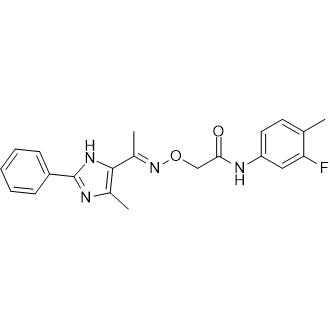 N-(3-Fluoro-4-methylphenyl)-2-(((1-(4-methyl-2-phenyl-1H-imidazol-5-yl)ethylidene)amino)oxy)acetamide|CS-0497871