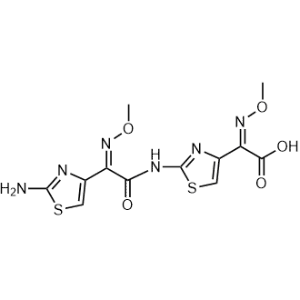(Z)-2-(2-((Z)-2-(2-Aminothiazol-4-yl)-2-(methoxyimino)acetamido)thiazol-4-yl)-2-(methoxyimino)acetic acid Cefepime Impurity|CS-0497873