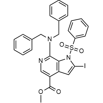 Methyl 7-(dibenzylamino)-2-iodo-1-(phenylsulfonyl)-1H-pyrrolo[2,3-c]pyridine-4-carboxylate|CS-0498998