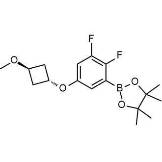 2-(2,3-Difluoro-5-((1r,3r)-3-methoxycyclobutoxy)phenyl)-4,4,5,5-tetramethyl-1,3,2-dioxaborolane|CS-0500049
