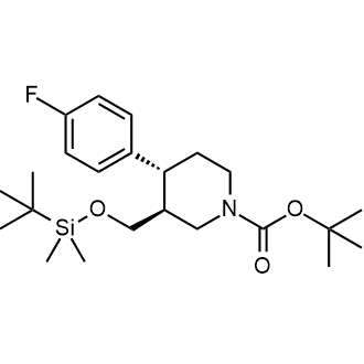 Tert-butyl (3S,4R)-3-(((tert-butyldimethylsilyl)oxy)methyl)-4-(4-fluorophenyl)piperidine-1-carboxylate|CS-0500235