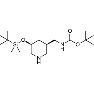Tert-butyl (((3R,5S)-5-((tert-butyldimethylsilyl)oxy)piperidin-3-yl)methyl)carbamate|CS-0501577