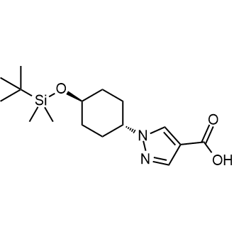 1-((1R,4r)-4-((tert-butyldimethylsilyl)oxy)cyclohexyl)-1H-pyrazole-4-carboxylic acid|CS-0502577
