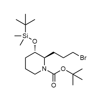 Tert-butyl (2R,3S)-2-(3-bromopropyl)-3-((tert-butyldimethylsilyl)oxy)piperidine-1-carboxylate|CS-0503515