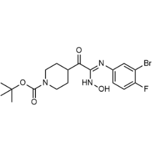 Tert-butyl 4-(2-((3-bromo-4-fluorophenyl)imino)-2-(hydroxyamino)acetyl)piperidine-1-carboxylate|CS-0503715