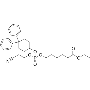 Ethyl 6-(((2-cyanoethoxy)((4,4-diphenylcyclohexyl)oxy)phosphoryl)oxy)hexanoate|CS-0504885