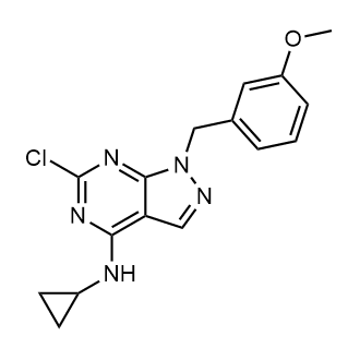 6-Chloro-N-cyclopropyl-1-(3-methoxybenzyl)-1H-pyrazolo[3,4-d]pyrimidin-4-amine|CS-0506489