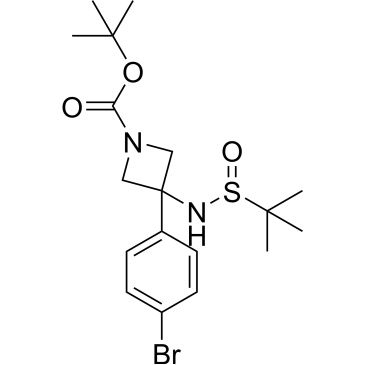 Tert-butyl 3-(4-bromophenyl)-3-((tert-butylsulfinyl)amino)azetidine-1-carboxylate|CS-0506632