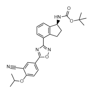Tert-butyl (S)-(4-(5-(3-cyano-4-isopropoxyphenyl)-1,2,4-oxadiazol-3-yl)-2,3-dihydro-1H-inden-1-yl)carbamate|CS-0506683
