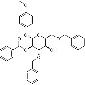 (2S,3R,4S,5R,6R)-4-(benzyloxy)-6-((benzyloxy)methyl)-5-hydroxy-2-(4-methoxyphenoxy)tetrahydro-2H-pyran-3-yl benzoate|CS-0506728