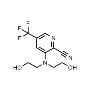 3-(Bis(2-hydroxyethyl)amino)-5-(trifluoromethyl)picolinonitrile|CS-0515414