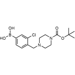 (4-((4-(Tert-butoxycarbonyl)piperazin-1-yl)methyl)-3-chlorophenyl)boronic acid|CS-0515697