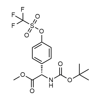 Methyl (S)-2-((tert-butoxycarbonyl)amino)-2-(4-(((trifluoromethyl)sulfonyl)oxy)phenyl)acetate|CS-0518348