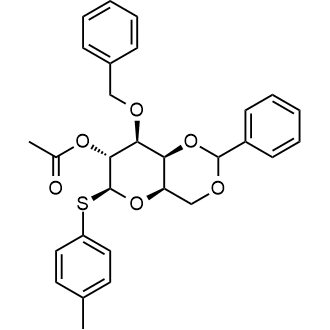(4AR,6S,7R,8S,8aS)-8-(benzyloxy)-2-phenyl-6-(p-tolylthio)hexahydropyrano[3,2-d][1,3]dioxin-7-yl acetate|CS-0519100