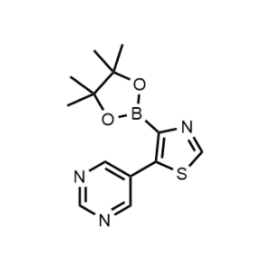 5-(Pyrimidin-5-yl)-4-(4,4,5,5-tetramethyl-1,3,2-dioxaborolan-2-yl)thiazole|CS-0519508
