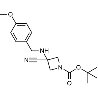 Tert-butyl 3-cyano-3-((4-methoxybenzyl)amino)azetidine-1-carboxylate|CS-0522191