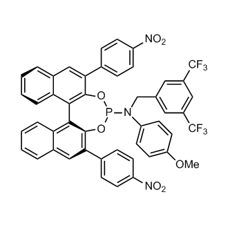 Dinaphtho[2,1-d:1′,2′-f][1,3,2]dioxaphosphepin-4-amine, N-[[3,5-bis(trifluoromethyl)phenyl]methyl]-N-(4-methoxyphenyl)-2,6-bis(4-nitrophenyl)-, (11bS)-|CS-0527136