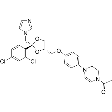rel-1-(4-(4-(((2R,4S)-2-((1H-Imidazol-1-yl)methyl)-2-(2,4-dichlorophenyl)-1,3-dioxolan-4-yl)methoxy)phenyl)-3,4-dihydropyrazin-1(2H)-yl)ethan-1-one Ketoconazole Impurity|CS-0528650