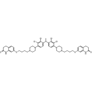 7,7'-(((4,4'-(Ethane-1,1-diylbis(2,3-dichloro-4,1-phenylene))bis(piperazine-4,1-diyl))bis(butane-4,1-diyl))bis(oxy))bis(3,4-dihydroquinolin-2(1H)-one) (Aripiprazole Impurity)|CS-0531431
