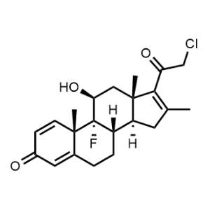 (8S,9R,10S,11S,13S,14S)-17-(2-Chloroacetyl)-9-fluoro-11-hydroxy-10,13,16-trimethyl-6,7,8,9,10,11,12,13,14,15-decahydro-3H-cyclopenta[a]phenanthren-3-one Clobetasol Propionate Impurity|CS-0531644