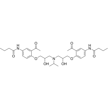 N,N'-((((Isopropylazanediyl)bis(2-hydroxypropane-3,1-diyl))bis(oxy))bis(3-acetyl-4,1-phenylene))dibutyramide Acebutolol Impurity|CS-0531646