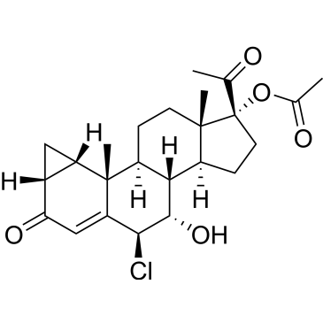 (2aR,3aS,3bS,3cS,5aS,6R,8aS,8bR,9S,10S)-6-Acetyl-10-chloro-9-hydroxy-3b,5a-dimethyl-2-oxo-2,2a,3,3a,3b,3c,4,5,5a,6,7,8,8a,8b,9,10-hexadecahydrocyclopenta[a]cyclopropa[g]phenanthren-6-yl acetate Cyproterone Acetate Impurity|CS-0531736