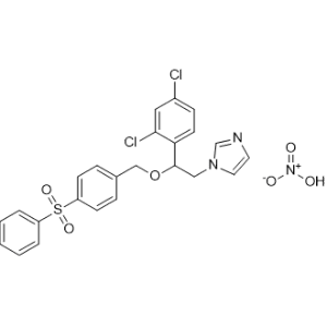 1-(2-(2,4-Dichlorophenyl)-2-((4-(phenylsulfonyl)benzyl)oxy)ethyl)-1H-imidazole nitrate Fenticonazole Impurity|CS-0531822