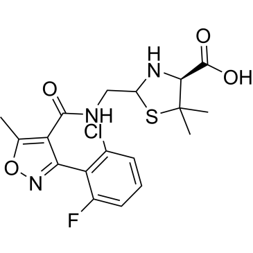 (4S)-2-((3-(2-Chloro-6-fluorophenyl)-5-methylisoxazole-4-carboxamido)methyl)-5,5-dimethylthiazolidine-4-carboxylic acid Flucloxacillin Impurity|CS-0531827