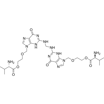 (2S,2'S)-(((2,2'-(Methylenebis(azanediyl))bis(6-oxo-3H-purine-9,2(6H)-diyl))bis(methylene))bis(oxy))bis(ethane-2,1-diyl)bis(2-amino-3-methylbutanoate) Valaciclovir Impurity|CS-0531838