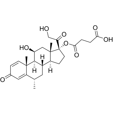4-(((6S,8S,9S,10R,11S,13S,14S,17R)-11-Hydroxy-17-(2-hydroxyacetyl)-6,10,13-trimethyl-3-oxo-6,7,8,9,10,11,12,13,14,15,16,17-dodecahydro-3H-cyclopenta[a]phenanthren-17-yl)oxy)-4-oxobutanoic acid Methylprednisolone Hydrogen Succinate Impurity|CS-0532668