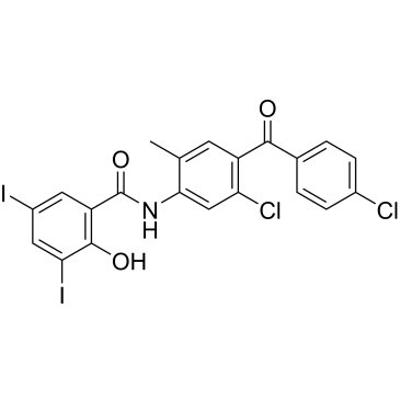 N-(5-Chloro-4-(4-chlorobenzoyl)-2-methylphenyl)-2-hydroxy-3,5-diiodobenzamide Closantel Impurity|CS-0532829