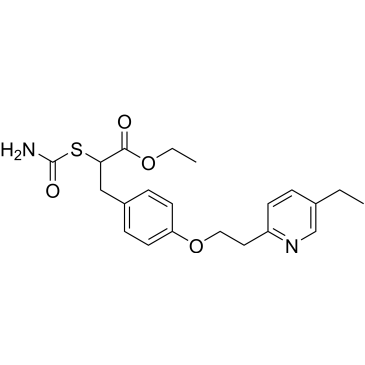 Ethyl 2-(carbamoylthio)-3-(4-(2-(5-ethylpyridin-2-yl)ethoxy)phenyl)propanoate (Pioglitazone Impurity)|CS-0532846