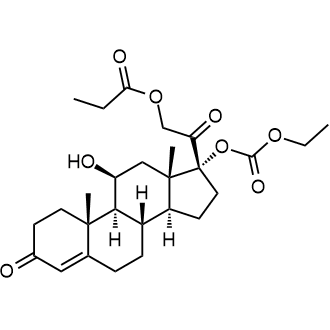 2-((8S,9S,10R,11S,13S,14S,17R)-17-((Ethoxycarbonyl)oxy)-11-hydroxy-10,13-dimethyl-3-oxo-2,3,6,7,8,9,10,11,12,13,14,15,16,17-tetradecahydro-1H-cyclopenta[a]phenanthren-17-yl)-2-oxoethyl propionate Prednicarbate Impurity|CS-0532857